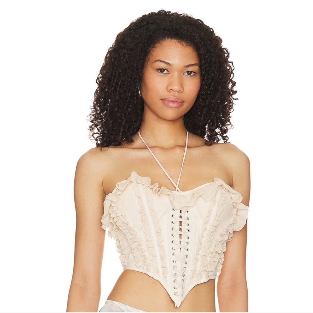NWT Revolve NBD Rhea Corset in Ivory